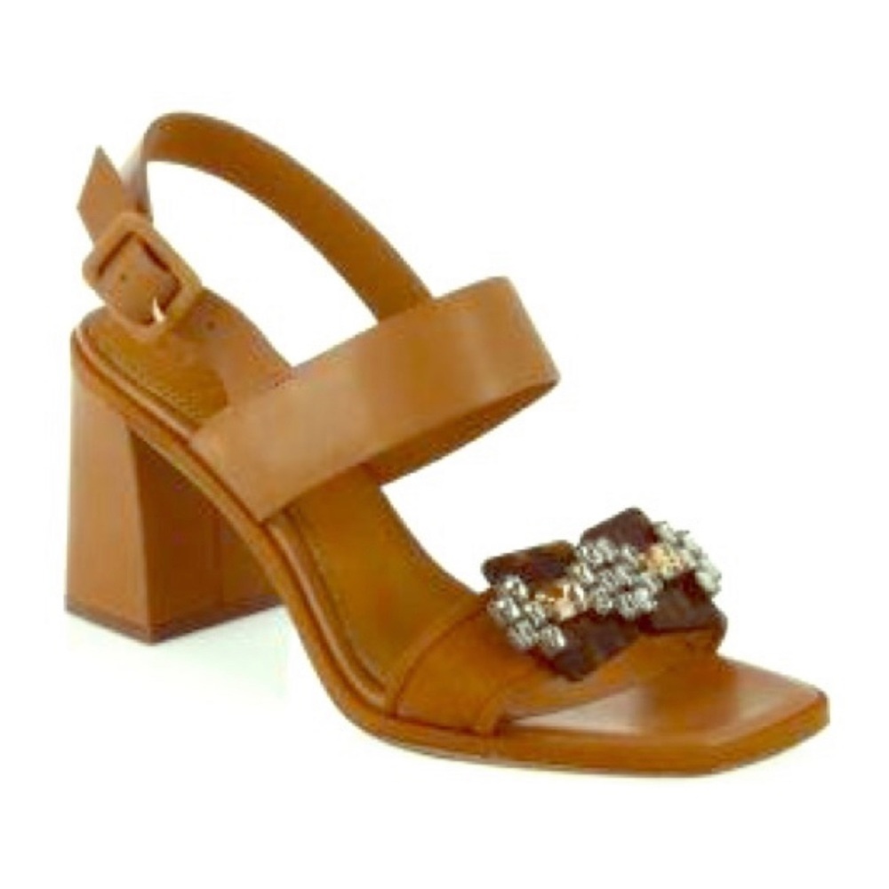Tory Burch Delaney Leather Embellished Sandal